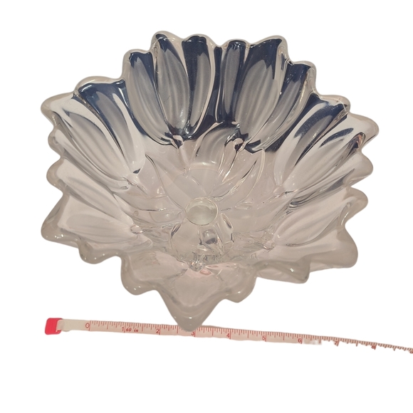 Vintage Mikasa Frosted Glass Crystal Satin Tulip Footed Bowl Dish Rare - Picture 4 of 16